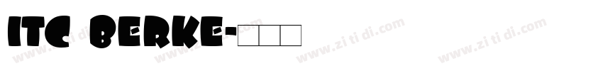 ITC Berke字体转换